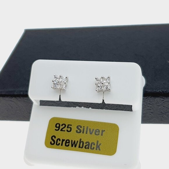 925 sterling silver luxury CZ earrings for women/girls, Best for RJUS2161 - Picture 10 of 11